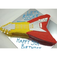 Music - Guitar Buttercream Cake